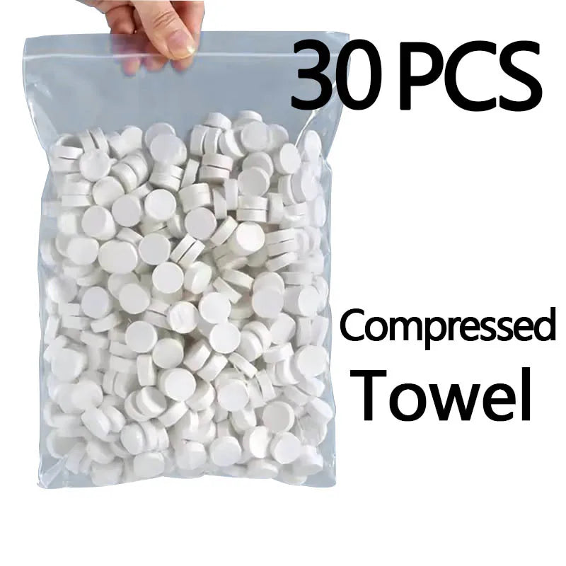 30PCS Portable Compressed Towel Disposable Facial Cleaning 